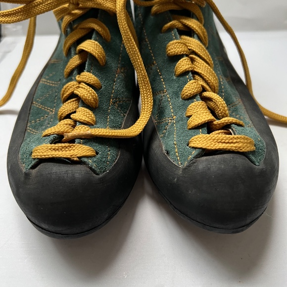 Boreal Climbing Shoes High Top Lace up Size 9 1/2 Green Yellow Ballet Gold - Picture 2 of 10